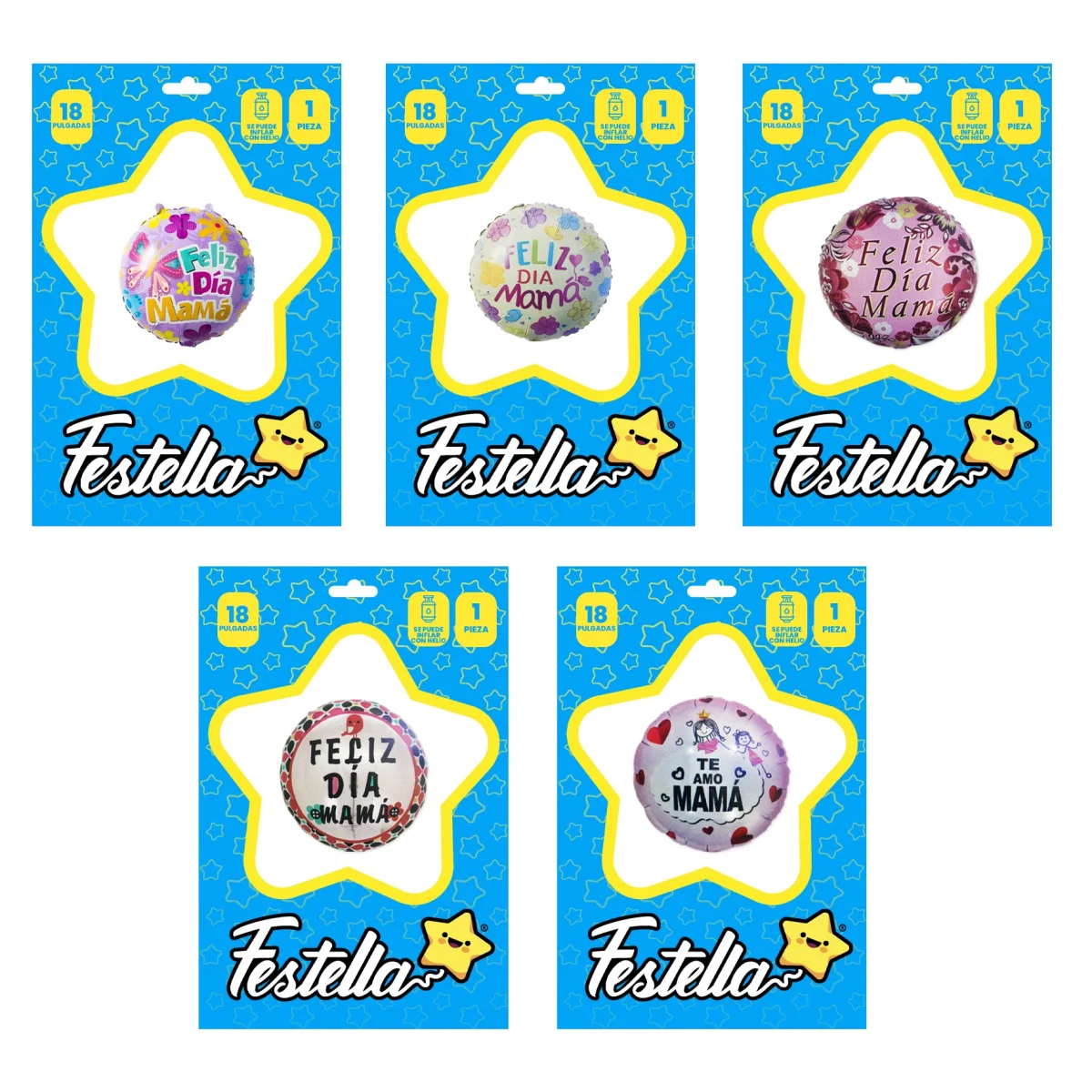 GLOBO CORAZON FELIZ DIA MAMA 18" (PQTX25)