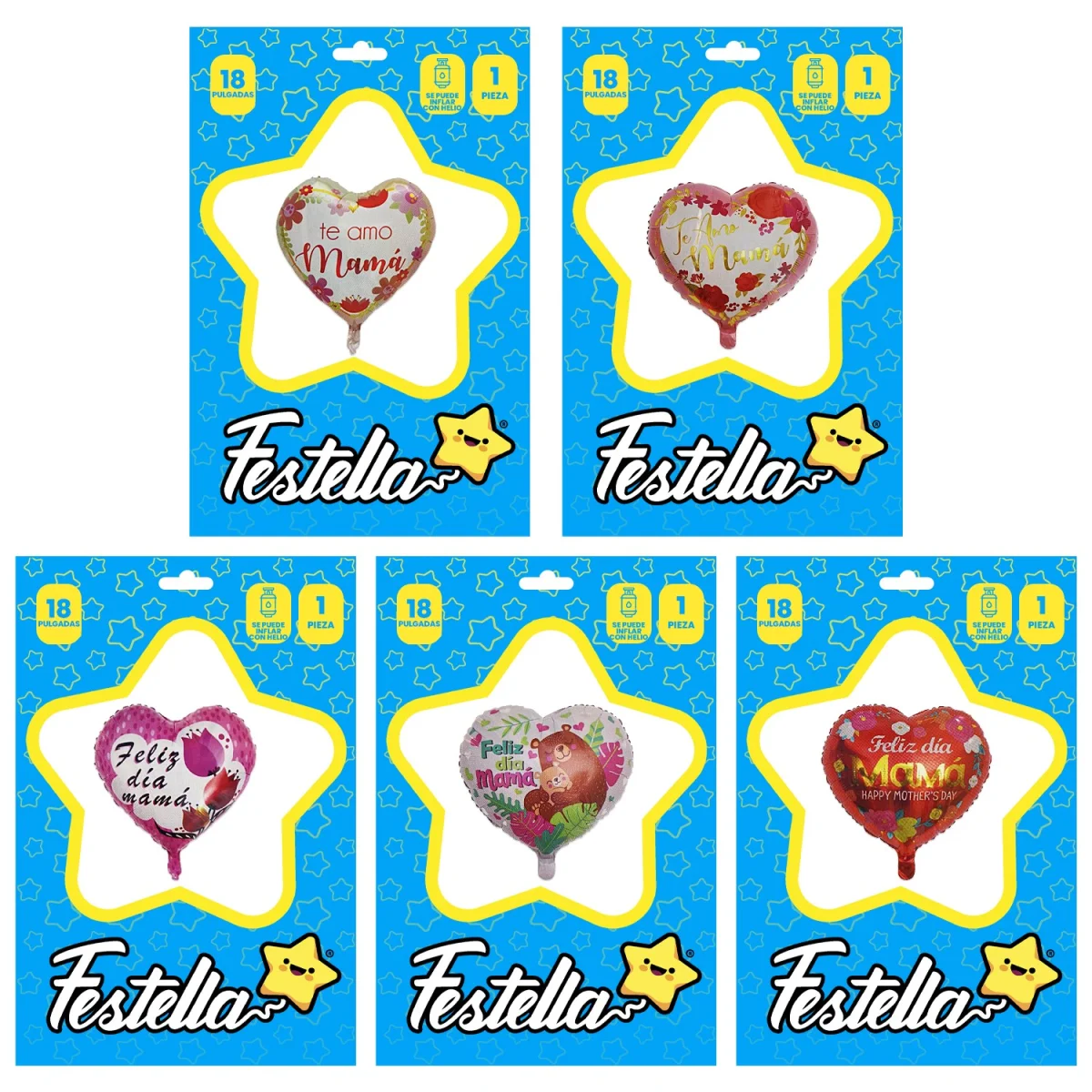 GLOBO FELIZ DIA MAMA 18" (PQTX12)