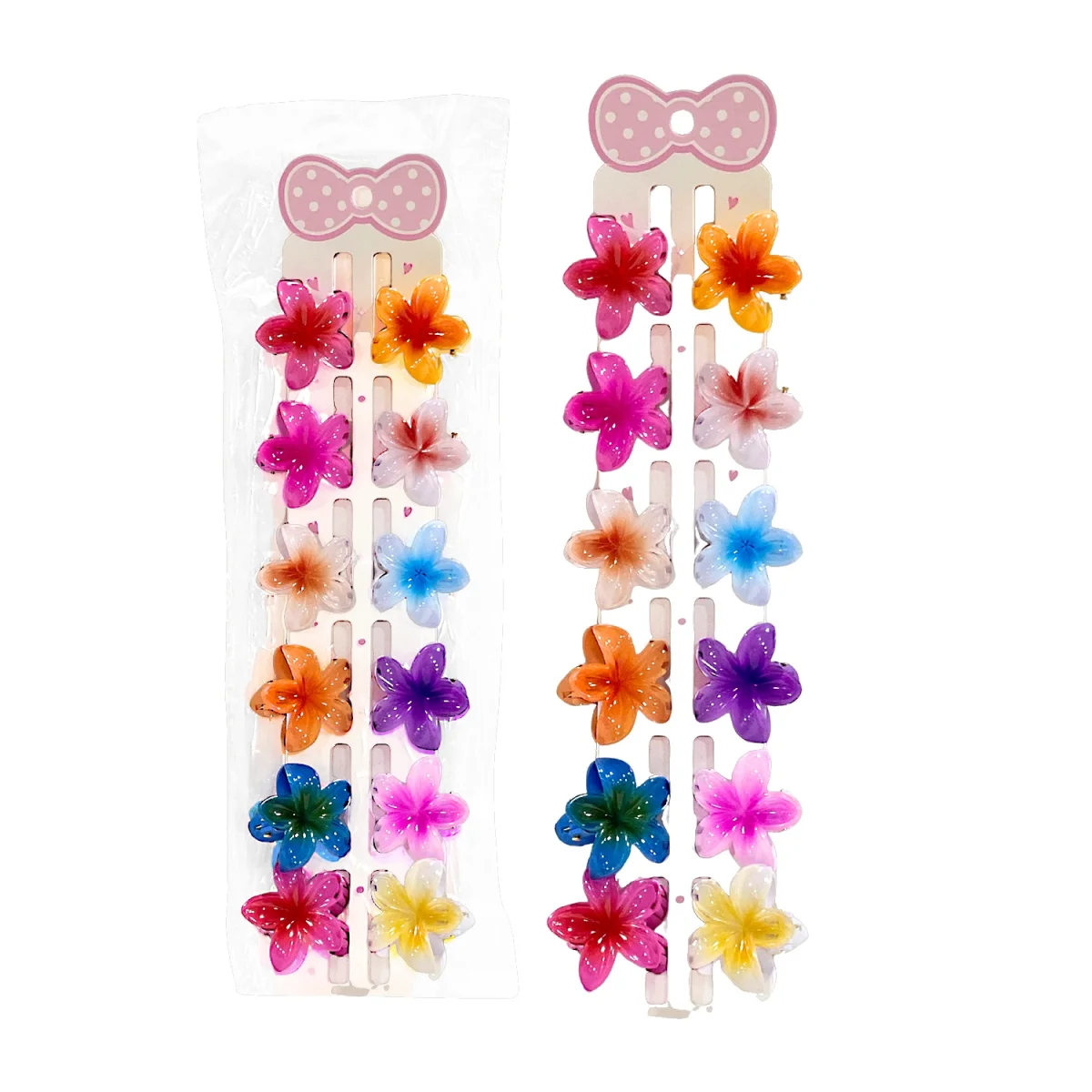 MINI GANCHO FLOR PARA CABELLO 4CM (PQTX12)