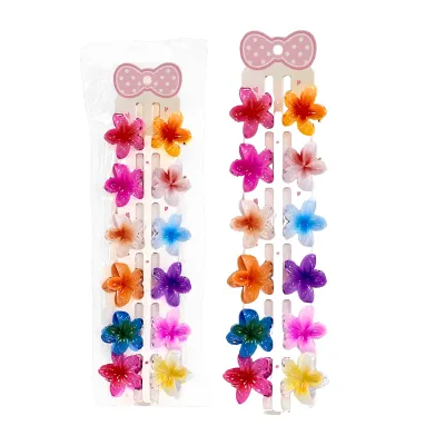 MINI GANCHO FLOR PARA CABELLO 4CM (PQTX12)