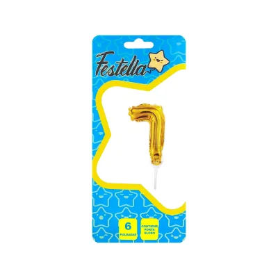 GLOBO DORADO CON BASE 6"#7;(PQTX25)