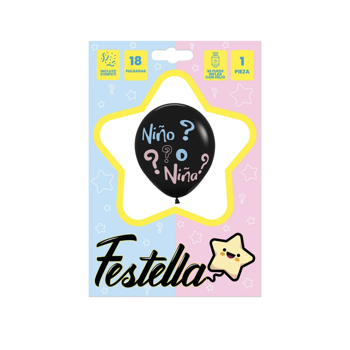 GLOBO REVELACION DE GENERO 18" (PQTX12)