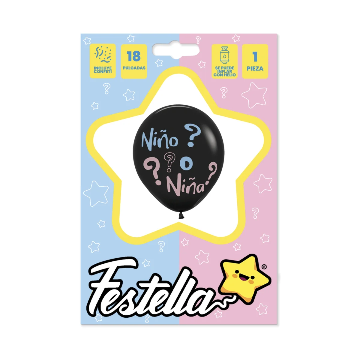 GLOBO REVELACION DE GENERO 18" (PQTX12)