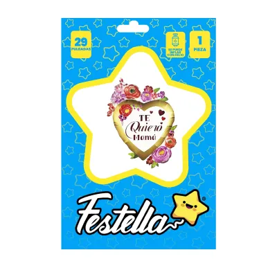 GLOBO CORAZON TE QUIERO MAMA 30"(PQTX25):