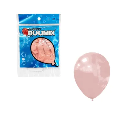GLOBO DE LATEX LISO ROSADO R5 X12