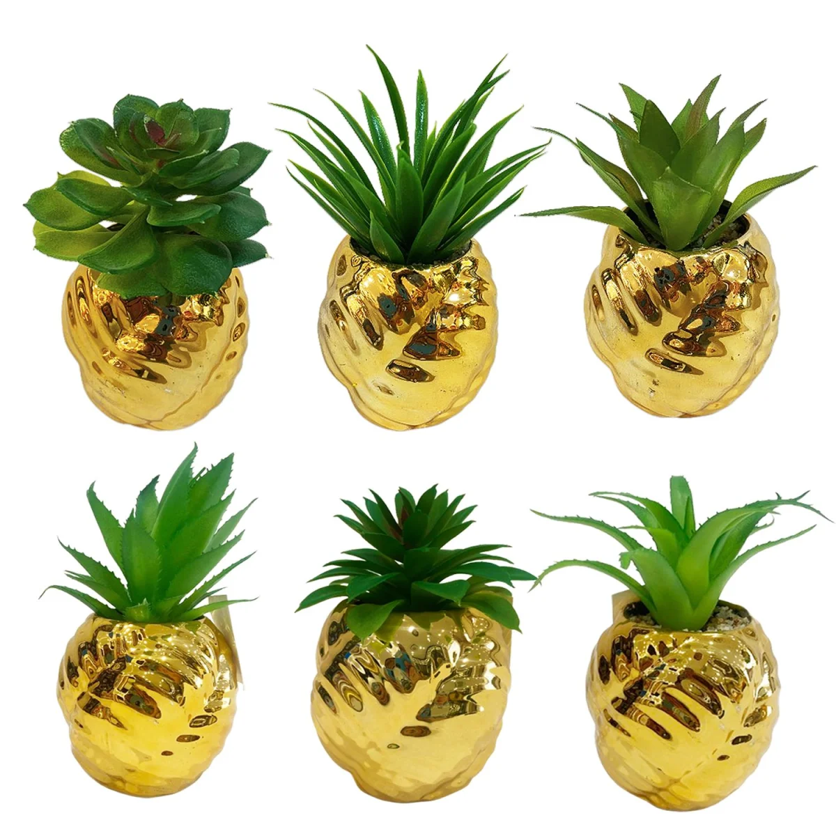 PLANTA ARTIFICIAL EN MATERA DORADA (CJX12)