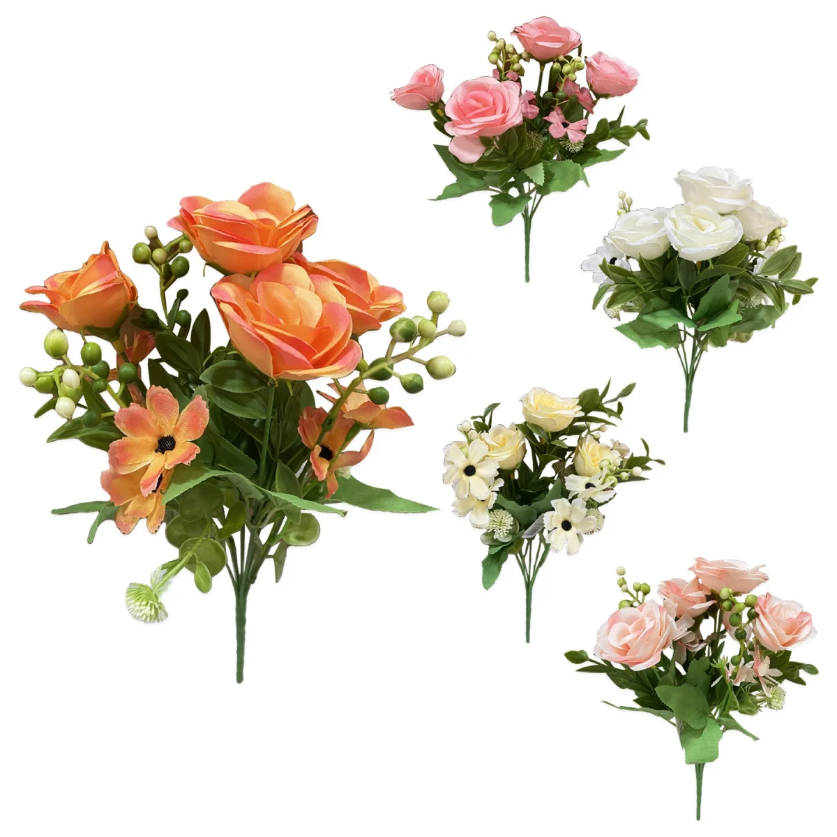 RAMO ROSAS ARTIFICIALES X6 30CM (CJX200),
