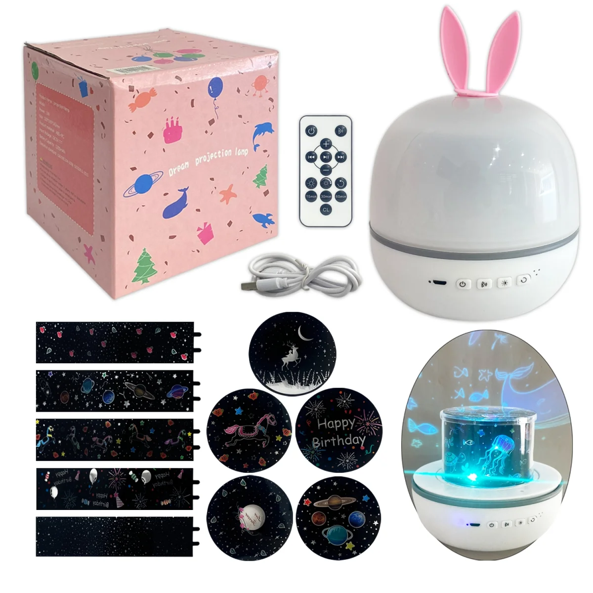 LAMPARA PROYECTORA CON BLUETOOTH Y CONTROL