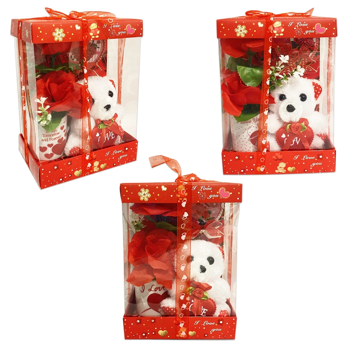 ROSAS CON OSO Y VASO EN ACETATO