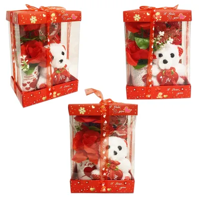 ROSAS CON OSO Y VASO EN ACETATO