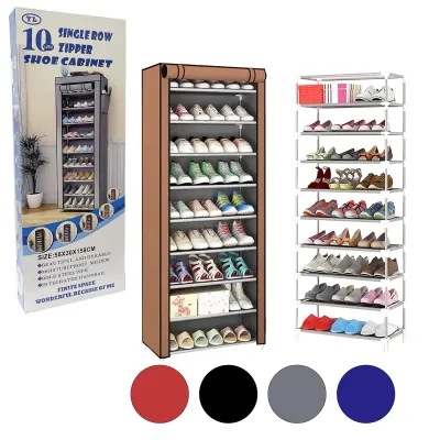 ORGANIZADOR PARA ZAPATOS METALICO 10 NIVELES 58*30*158CM