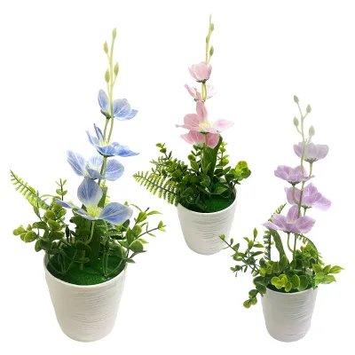 PLANTA CON FLORES ARTIFICIAL EN MATERA (CJX100),