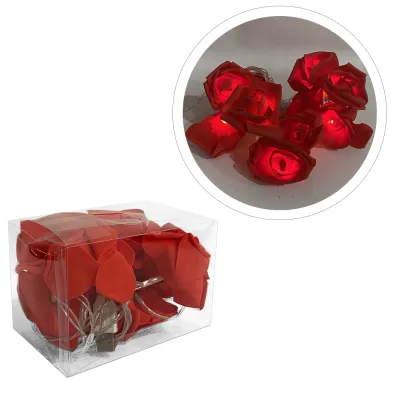 TIRA DE ROSAS ROJAS CON LUZ (USB),