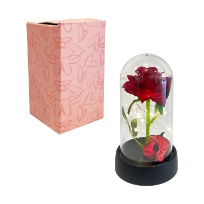 RAMO ROSA ARTIFICIAL CON LUZ ENCAPSULADA