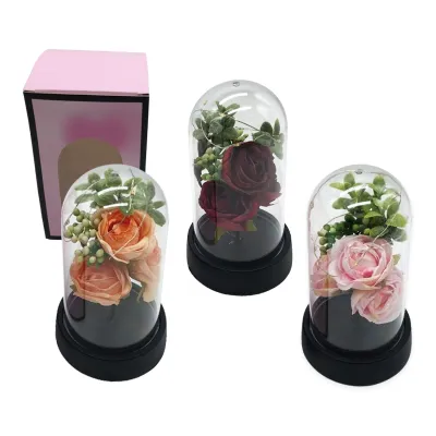 ROSAS ARTIFICIALES CON LUZ ENCAPSULADAS