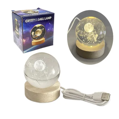 ESFERA DE CRISTAL LUZ CALIDA 6CM (USB)