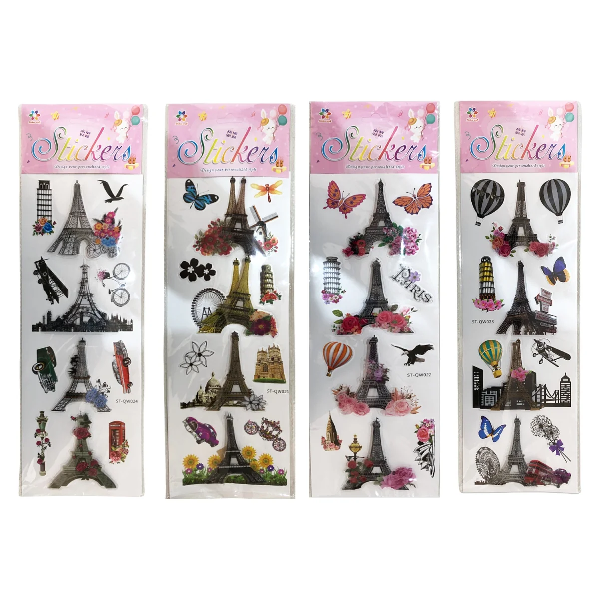 STICKER TORRE EIFFEL X4 (PQTX10)