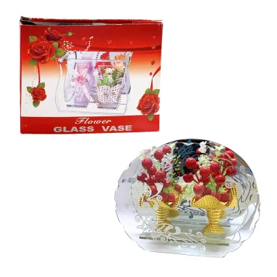 RAMO CEREZOS EN VIDRIO DECORATIVO,