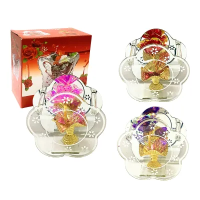 ROSA BRILLANTE EN VIDRIO FLOR