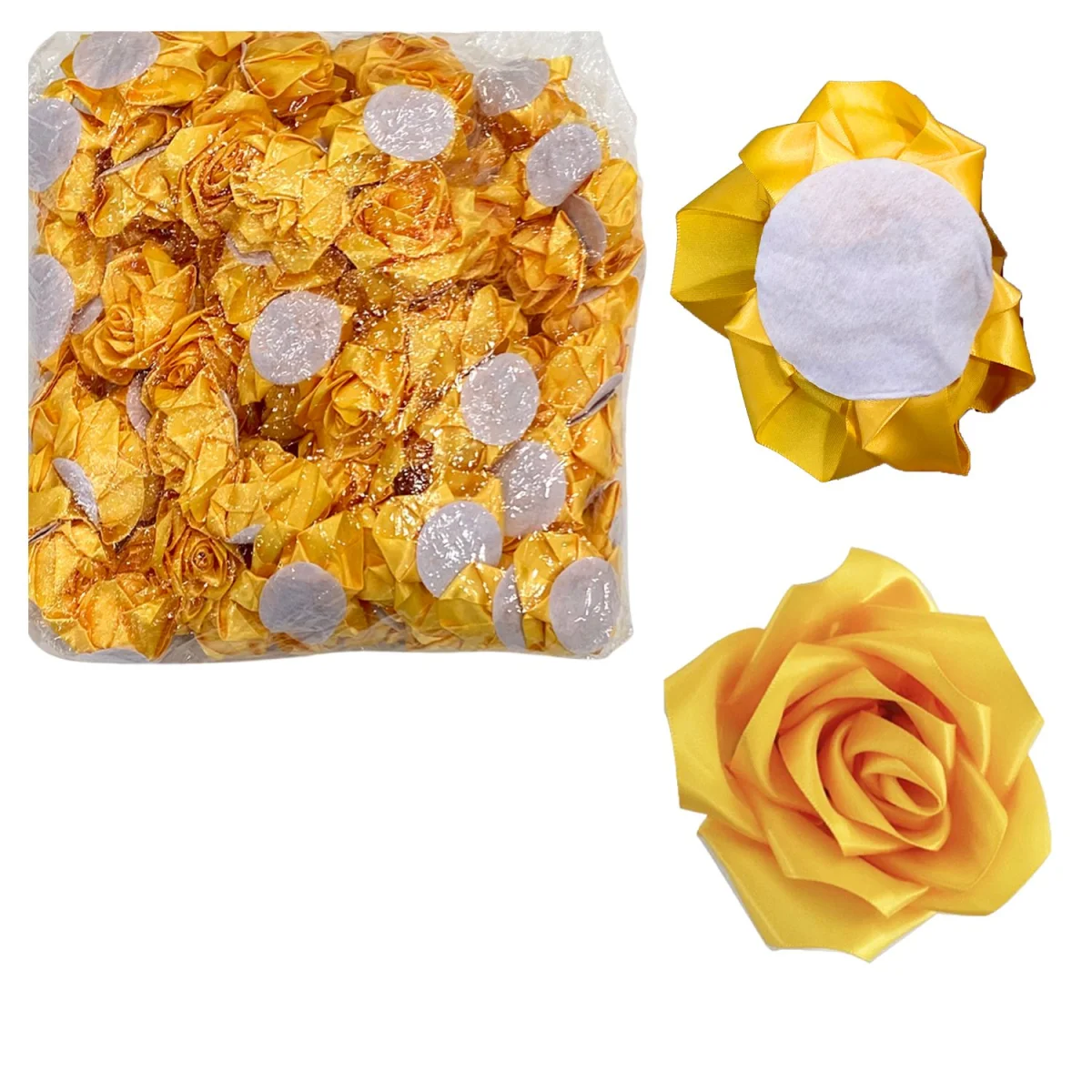 ROSA ETERNA DORADA DE TELA (PQTX100)