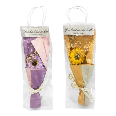 RAMO GIRASOL CON LUZ EN BOLSA (PQTX12),