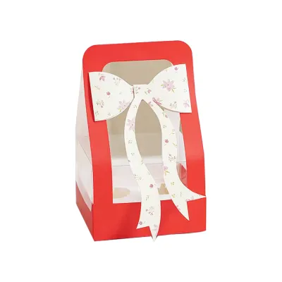 CAJA REGALO DECORATIVA DE ACETATO 18.3*18.3*32CM (PQTX12),