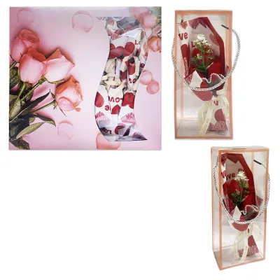 RAMO ROSAS ARTIFICIALES EN ACETATO (CJX16),DESARMADA,