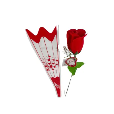 ROSA ARTIFICIAL 35CM EN BOLSA (PQTX20)