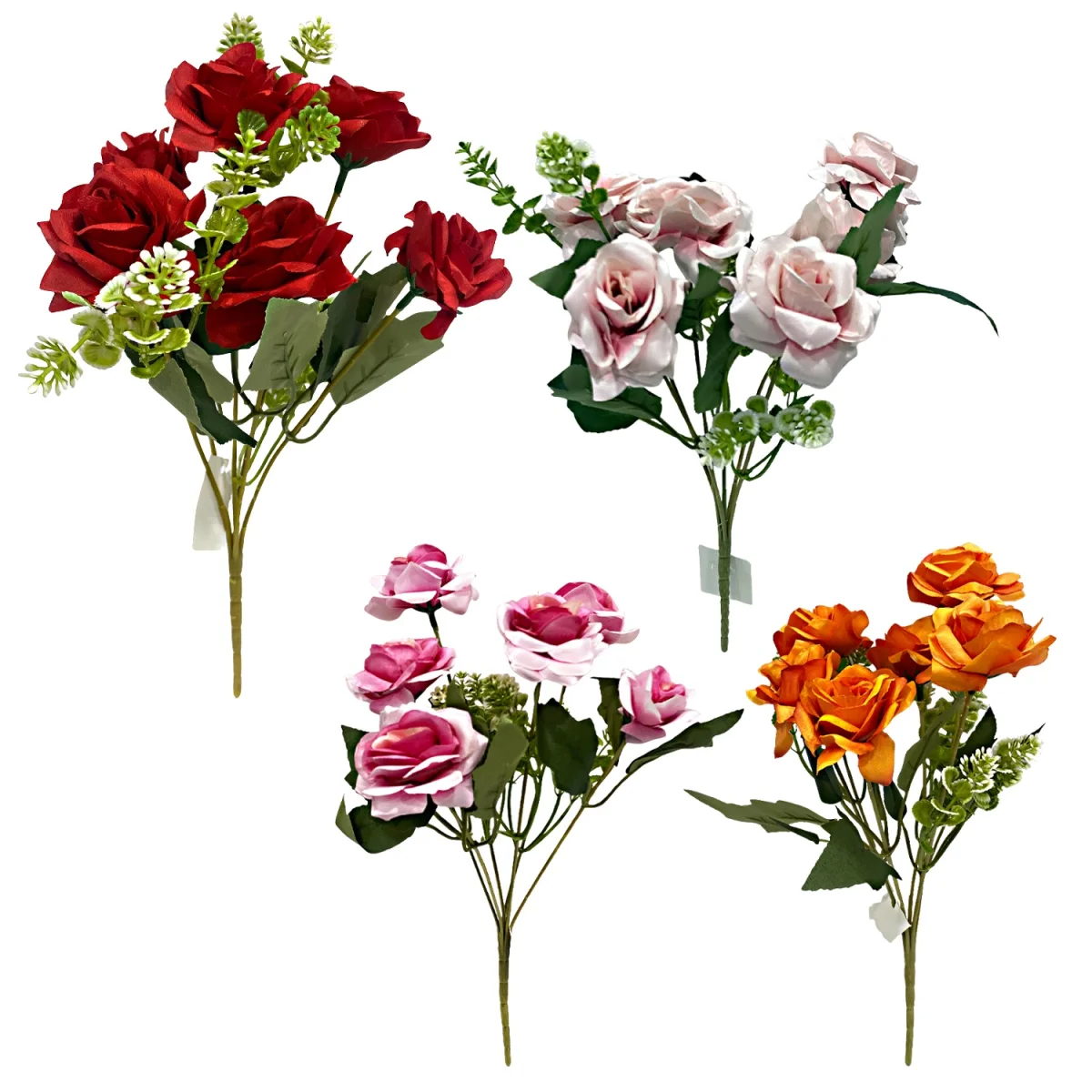 RAMO ROSAS ARTIFICIAL X6 30CM