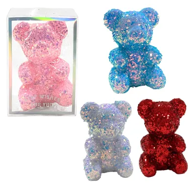 OSO BRILLANTE DECORATIVO EN ACETATO (CJX6)