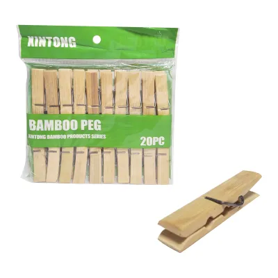 GANCHO BAMBU PARA ROPA 6CM X20