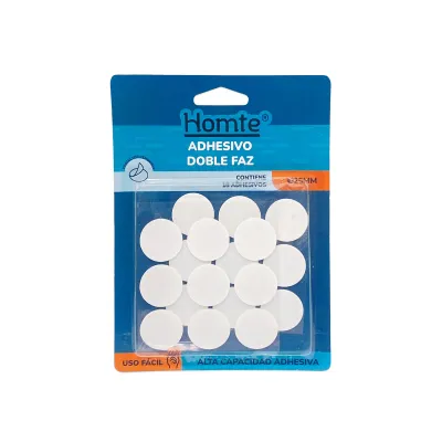 ADHESIVO REDONDO DOBLE FAZ X18 (PQTX24)
