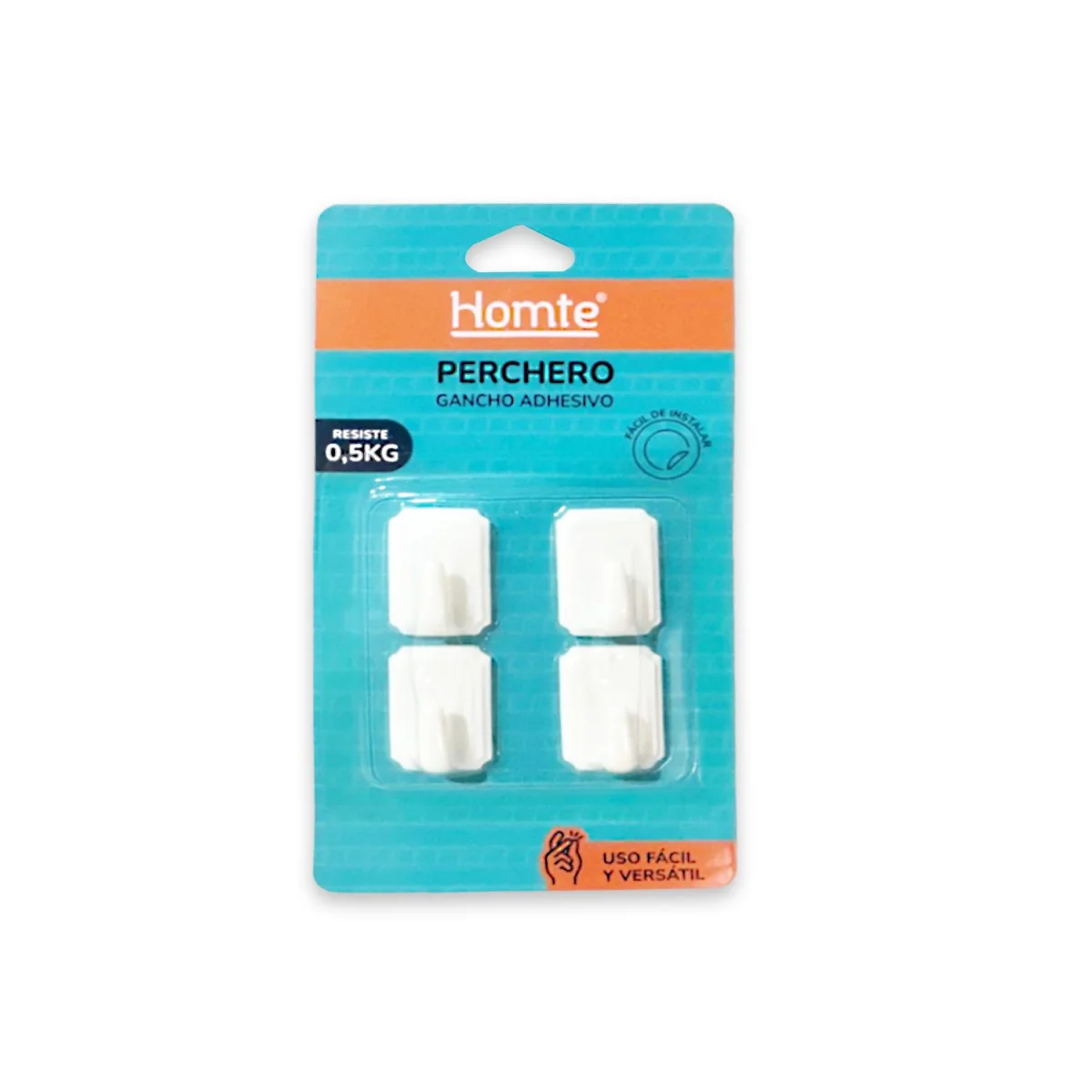 PERCHERO BLANCO CUADRADO X4 (PQTX20)