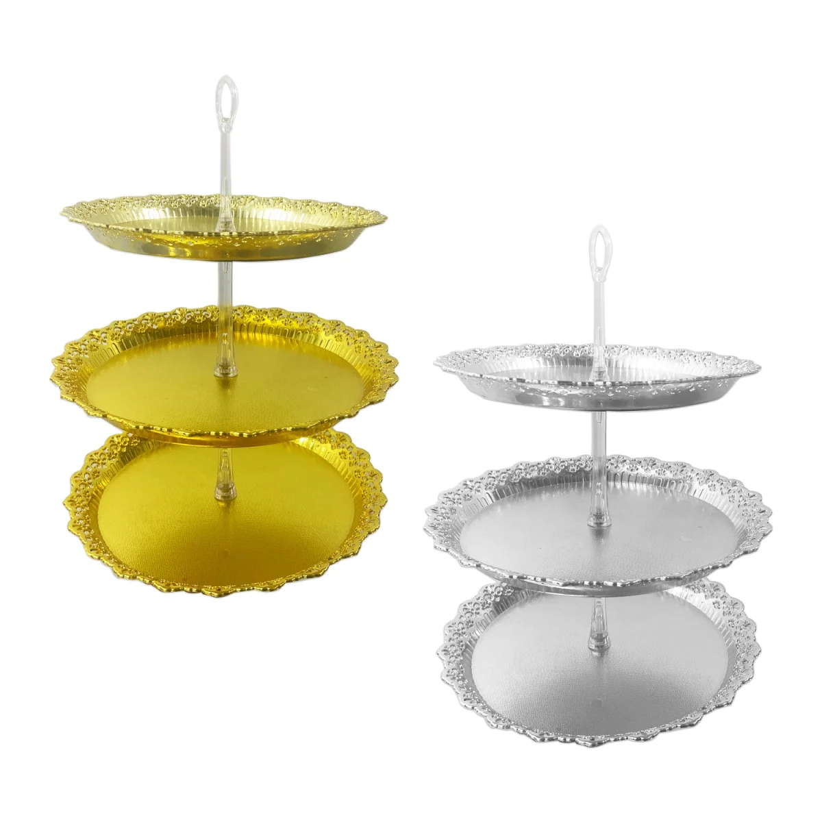 DULCERO DE MESA REDONDO BRILLANTE 3 NIVELES