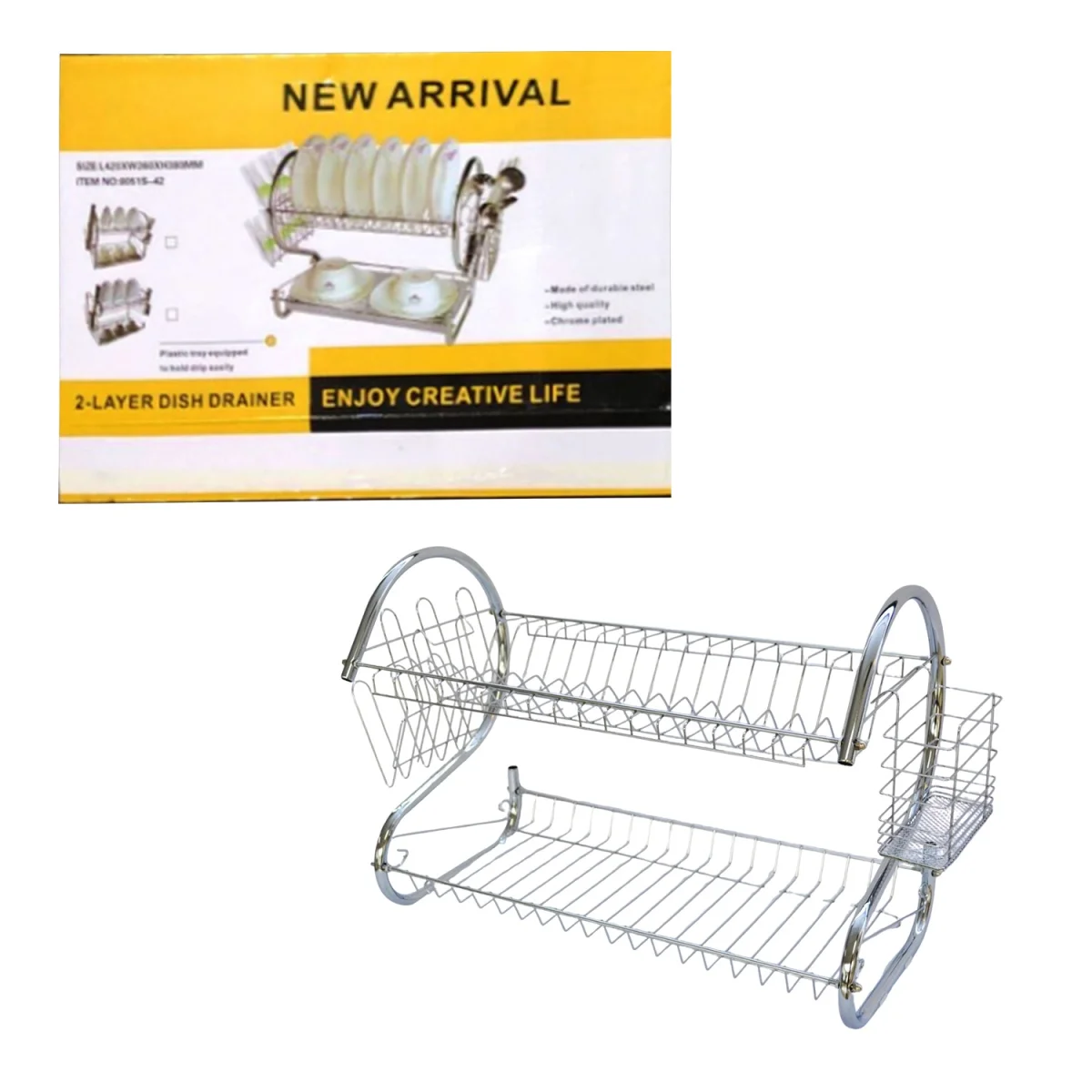 ESTANTE ESCURRIDOR DE PLATOS 52*26*38CM