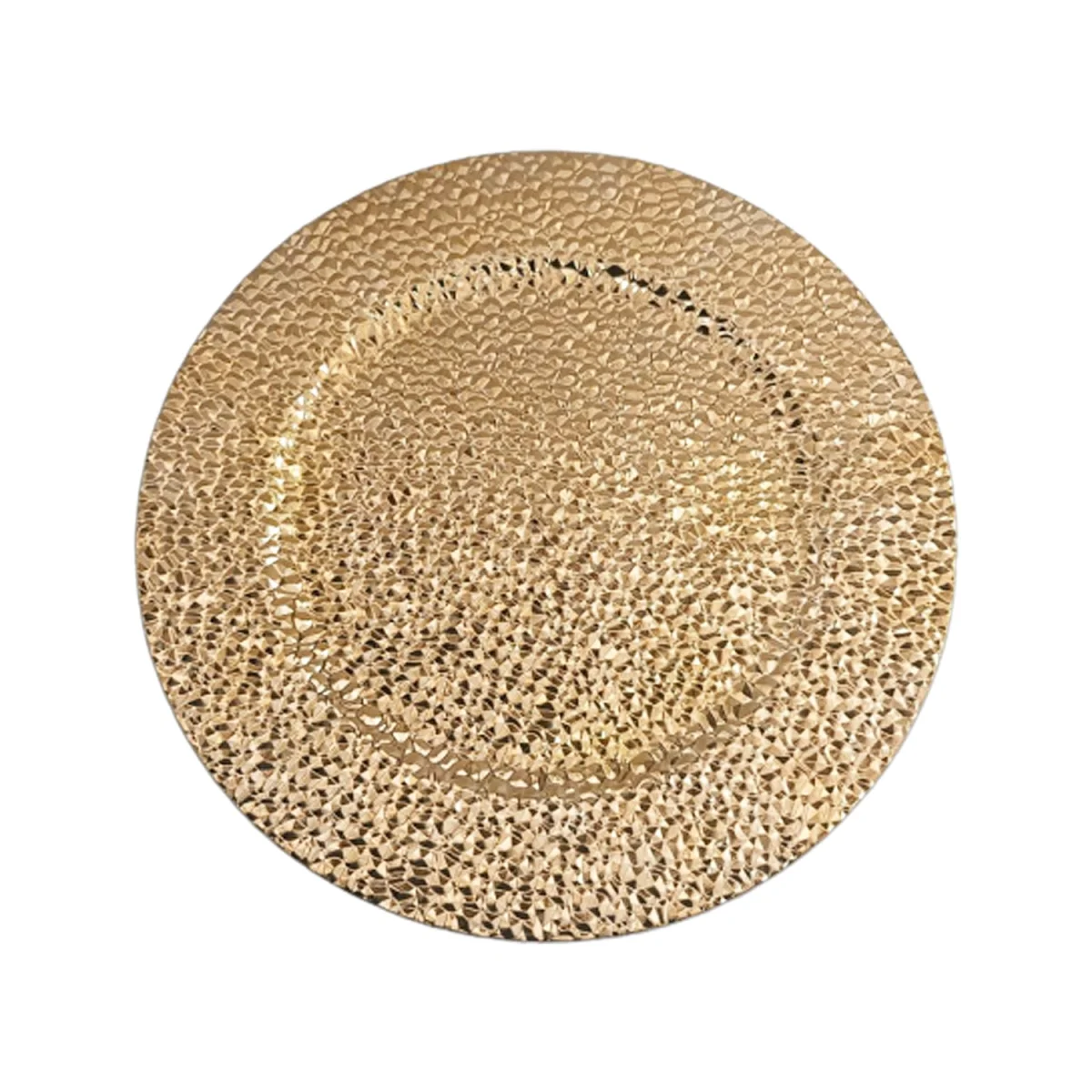 PLATO BASE DECORATIVO DORADO 33CM