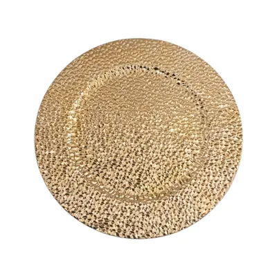 PLATO BASE DECORATIVO DORADO 33CM