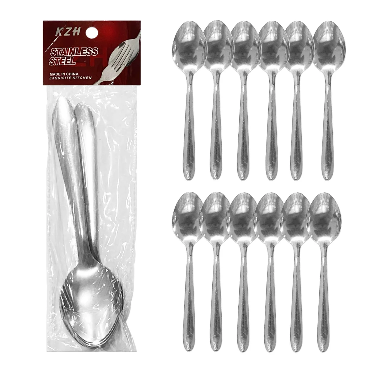 CUCHARA METALICA LISA 19G X12