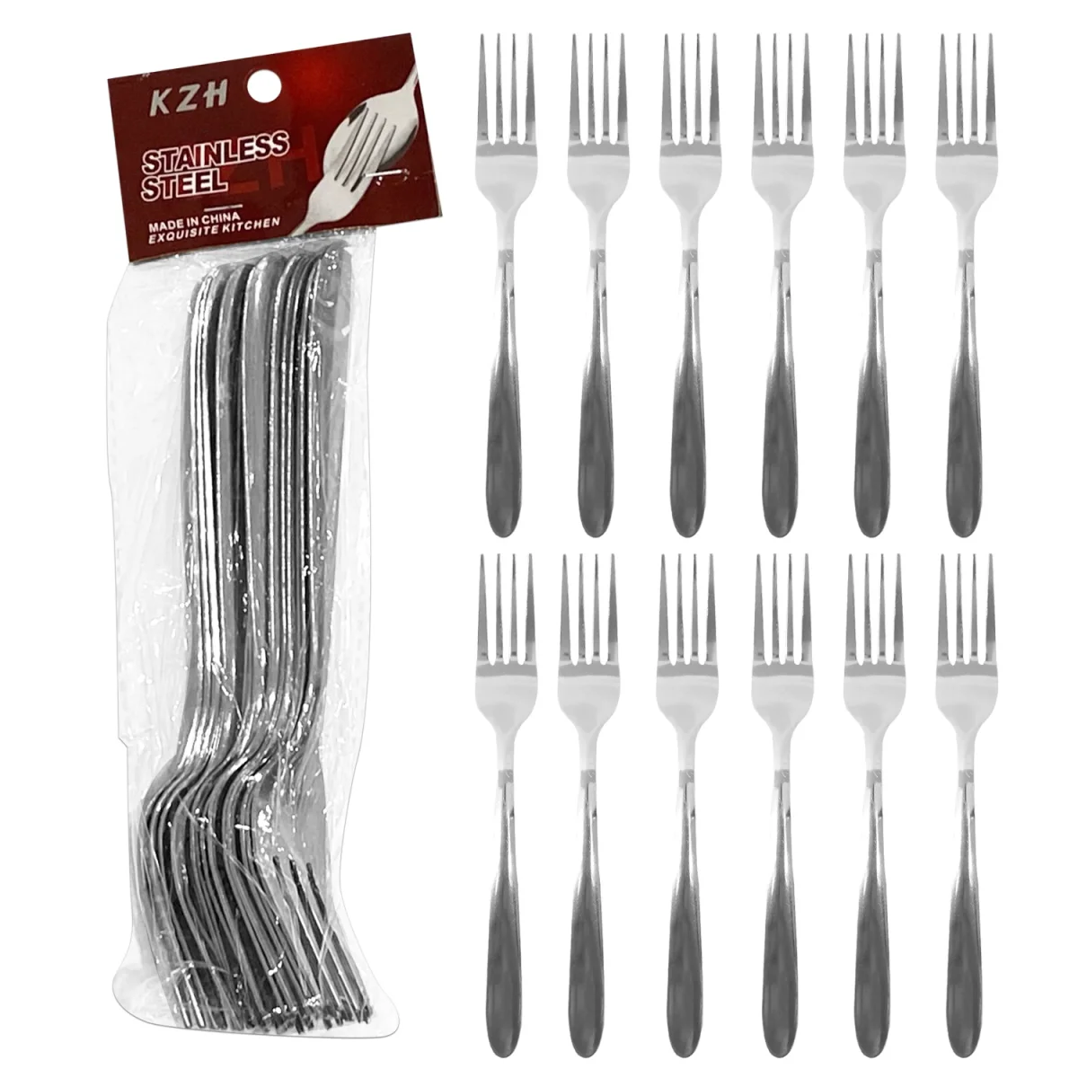 TENEDOR METALICO LISO 17G X12