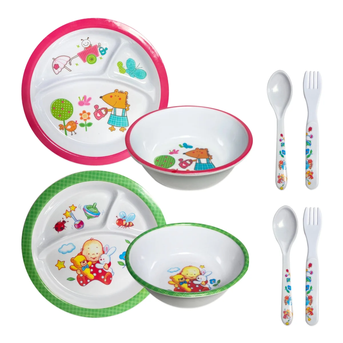 SET VAJILLA INFANTIL X4PCS