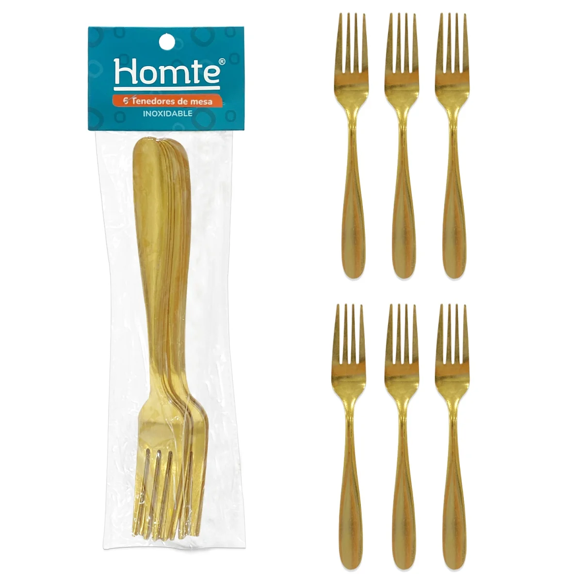 TENEDOR DORADO 40G X6