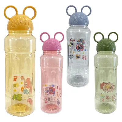 TERMO PLASTICO OREJAS CON STICKERS 500ML