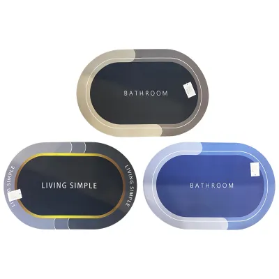 TAPETE DE BAÑO ABSORBENTE OVALADO 38*58CM