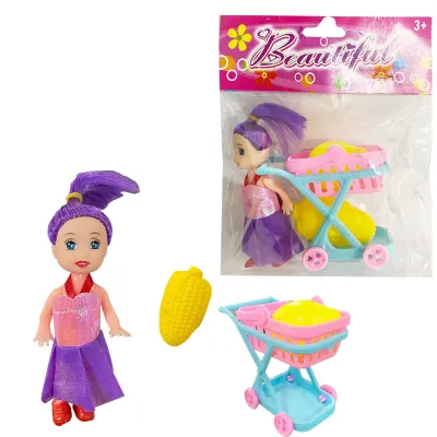 CARRO DE MERCADO CON MUÑECA EN BOLSA