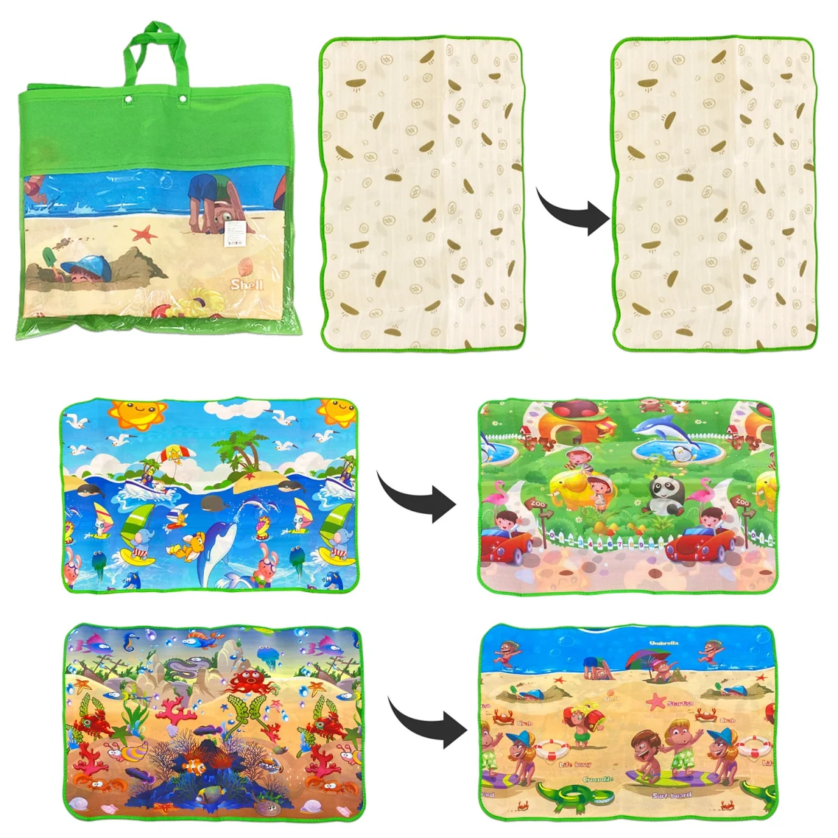 TAPETE INFANTIL DOBLE CARA ESTAMPADO 90*120*0.25CM