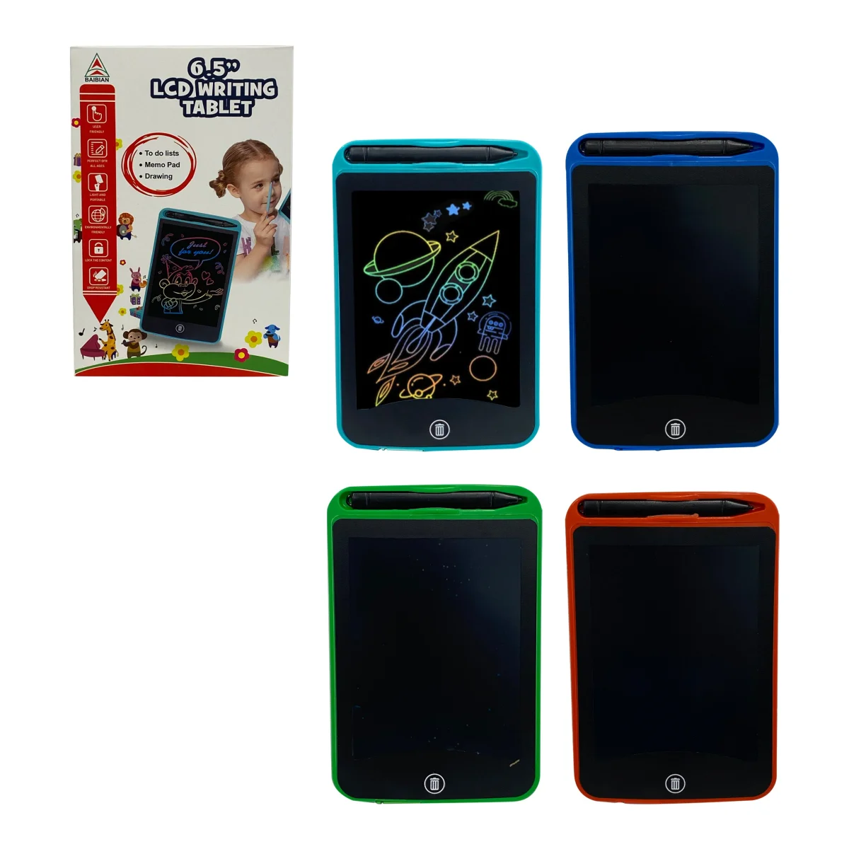 TABLERO DE ESCRITURA LCD MULTICOLOR 6.5 PULGADAS