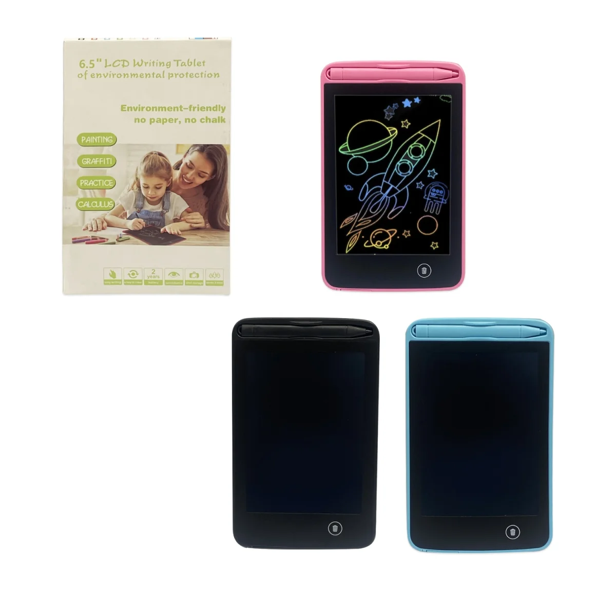 TABLERO DE ESCRITURA LCD MULTICOLOR 6.5 PULGADAS