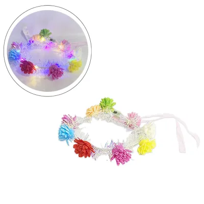 DIADEMA FLORES CON LUZ (PQTX12)
