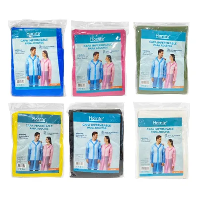 CAPA DE LLUVIA PARA ADULTO 148*68CM (PQTX5)