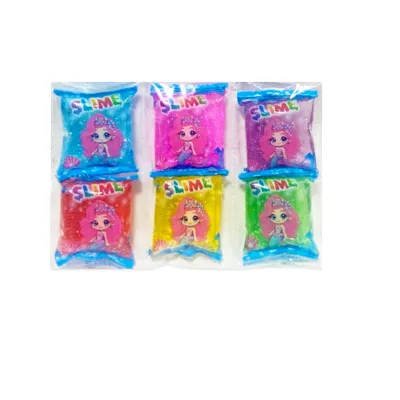 SLIME MINI ESCARCHADO EN BOLSA SIRENA (PQTX6)